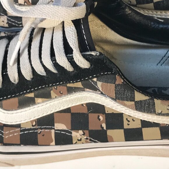 Vans Vintage Skate Skateboard Checkerboard Army Stripe Athletic Low Top Shoes - Picture 3 of 11